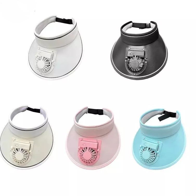 Hat with Fan Adjustable Angles USB Charging Outdoor Cap- Ladies