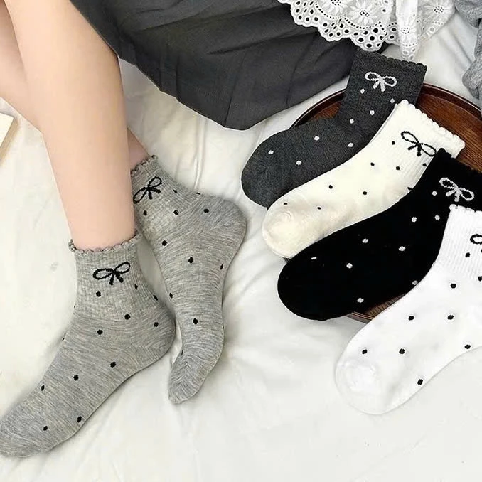 Set of 5 Pairs of Women's Low Collar Socks