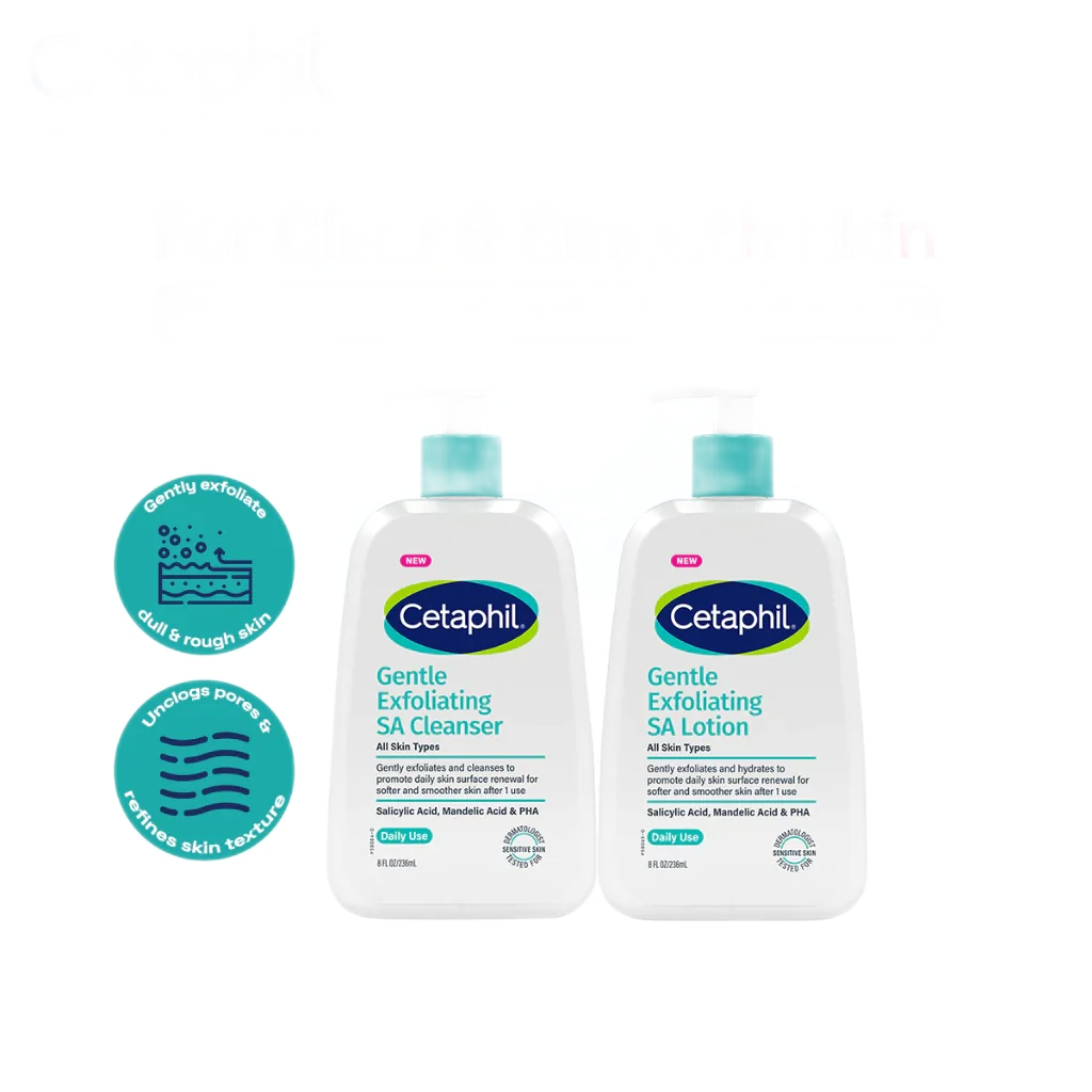 Cetaphil Salicylic Duo — For Clear & Smooth Skin (Salicylic Acid Cleanser + Lotion)